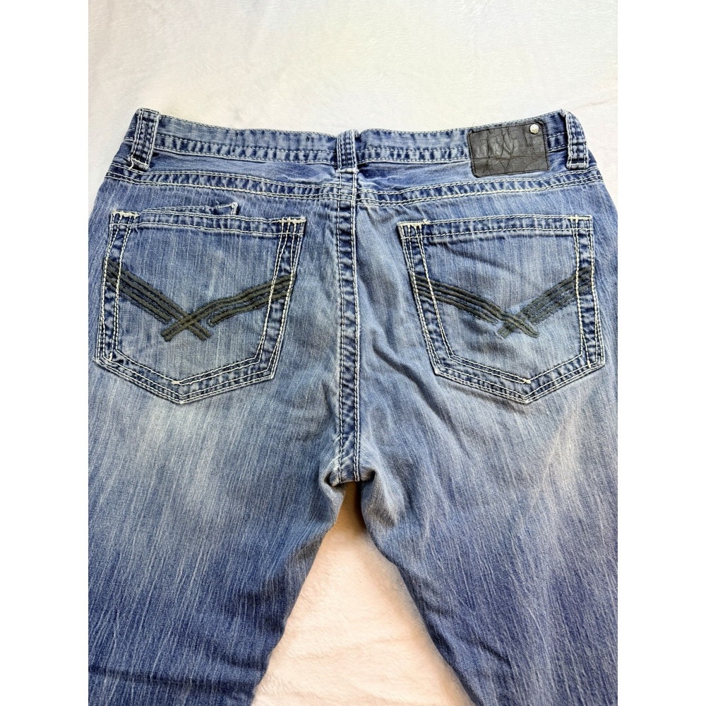 Mens Y2K TK Axel Wolcott Vintage Bootcut Streetwear Denim Jeans Size 36x29.5"